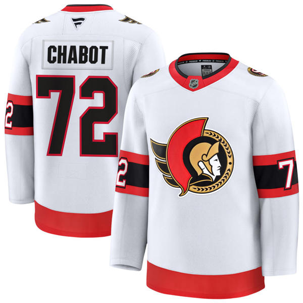 Youth Ottawa Senators #72 Thomas Chabot Fanatics White Away Premium Jersey
